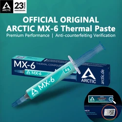 ARCTIC AC MX-6 서멀 페이스트, 열전도 복합 실리콘 그리스, 컴퓨터 PC 노트북 CPU GPU 비디오 카드 칩용, 정품