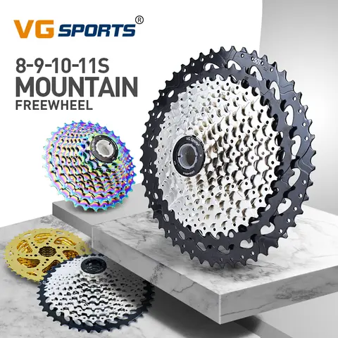 VG SPORTS 산악 자전거 카세트 스프로킷, 자전거 프리휠, 8 9 10 11 단, 32T, 36T, 40T, 42T, 46T, 50T