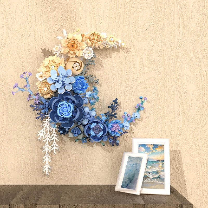 934PCS Creative Moon Flower Building Blocks Toys DIY Assembly Romantic Christmas Birthday Gift Construction toy Home Decor