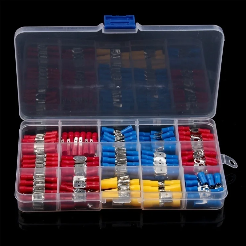 140/280PCS Assorted Female Male Crimp Spade Terminal  Wire Connectors Set  With Box