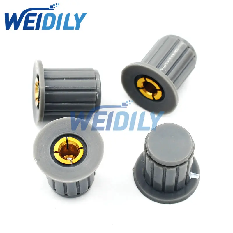 5PCS Knob Button Cap For WXD3-13 WXD3-12 WH5-1A WX14-12 Turn Around Potentiometer Knob 16*16mm Black Gray 2 Colors 4mm Hole