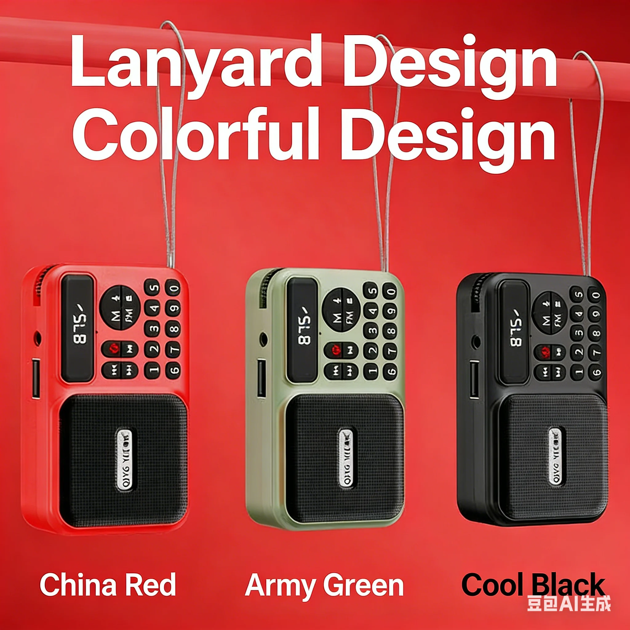 

Mini Portable LED Display FM Radio Bluetooth Speakers Lightweight High Volume Multifunctional MP3 Music Player for Outdoor Use