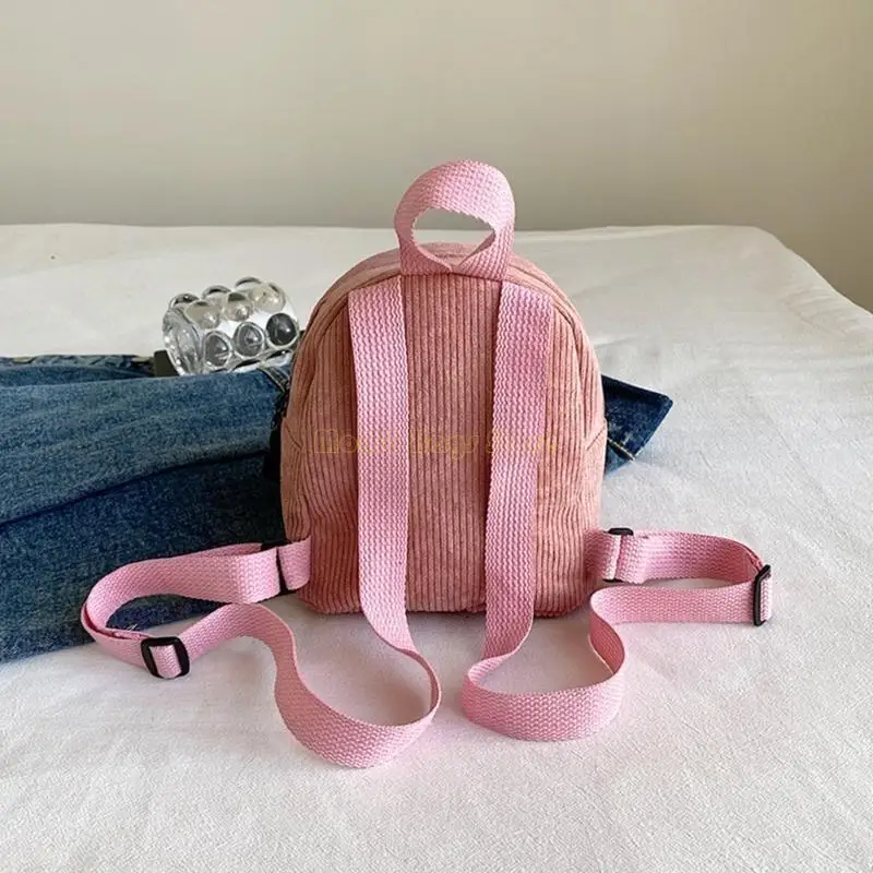 X90D Women Mini Rucksack School Bookbags Ästhetischer Rucksack Reise -Rucksack Cordpack für Arbeit täglich