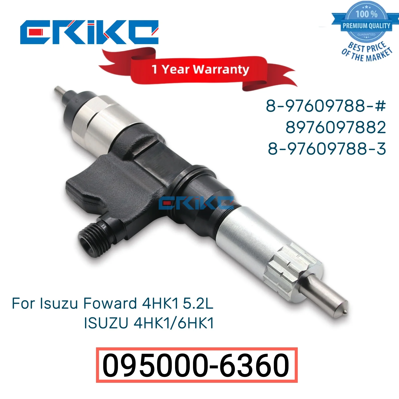 

095000-6360 095000-6363 095000-6364 Diesel Engine Fuel Injector 8-97609788-# 8976097882 8-97609788-3 Common Rail for ISUZU