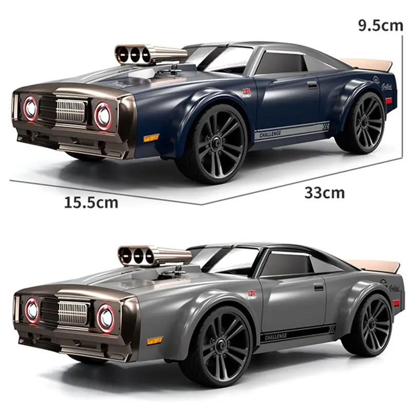 ABUM-Remote Control 1/16 Scale 4WD Drift Car 2.4Ghz 35Km/H RC Racing Vehicle Featuring 7-Mode Angel Eye Lights Headlight A