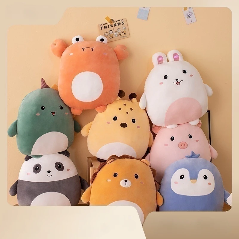 

40CM Ins Style Cute Cartoon Plush Doll Pillow Animal Cushion Bedside Sofa Cushion Dinosaur Lion Air Conditioning Blanket