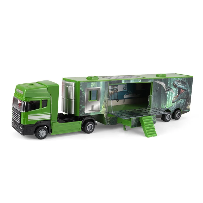 1: 50 caixa de dinossauro de plástico tipo veículo de transporte modelo de veículo de engenharia recipiente brinquedo embalagem original caixa de presente b208