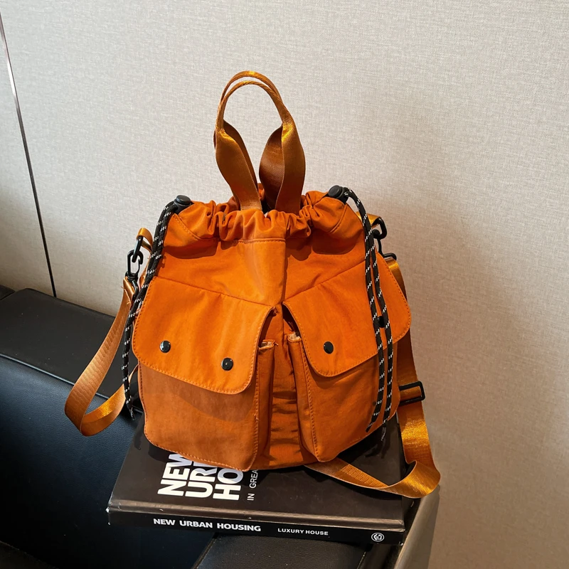 

2024 Solid Large Capacity Simple Casual Versatile Bucket Shoulder Bags High Quality Portable Leisure Sport Women's Crossbody Bag