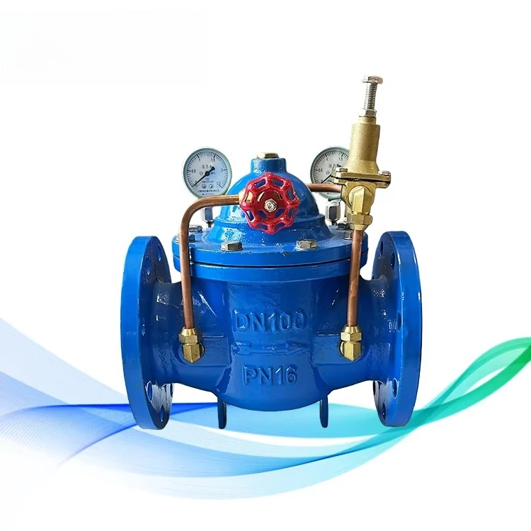 Water Pressure Reducing Valve 200X Adjustable PRV Hydraulic PN10/PN16 Ductile Iron Fire Protection Water Control OEM/ODM