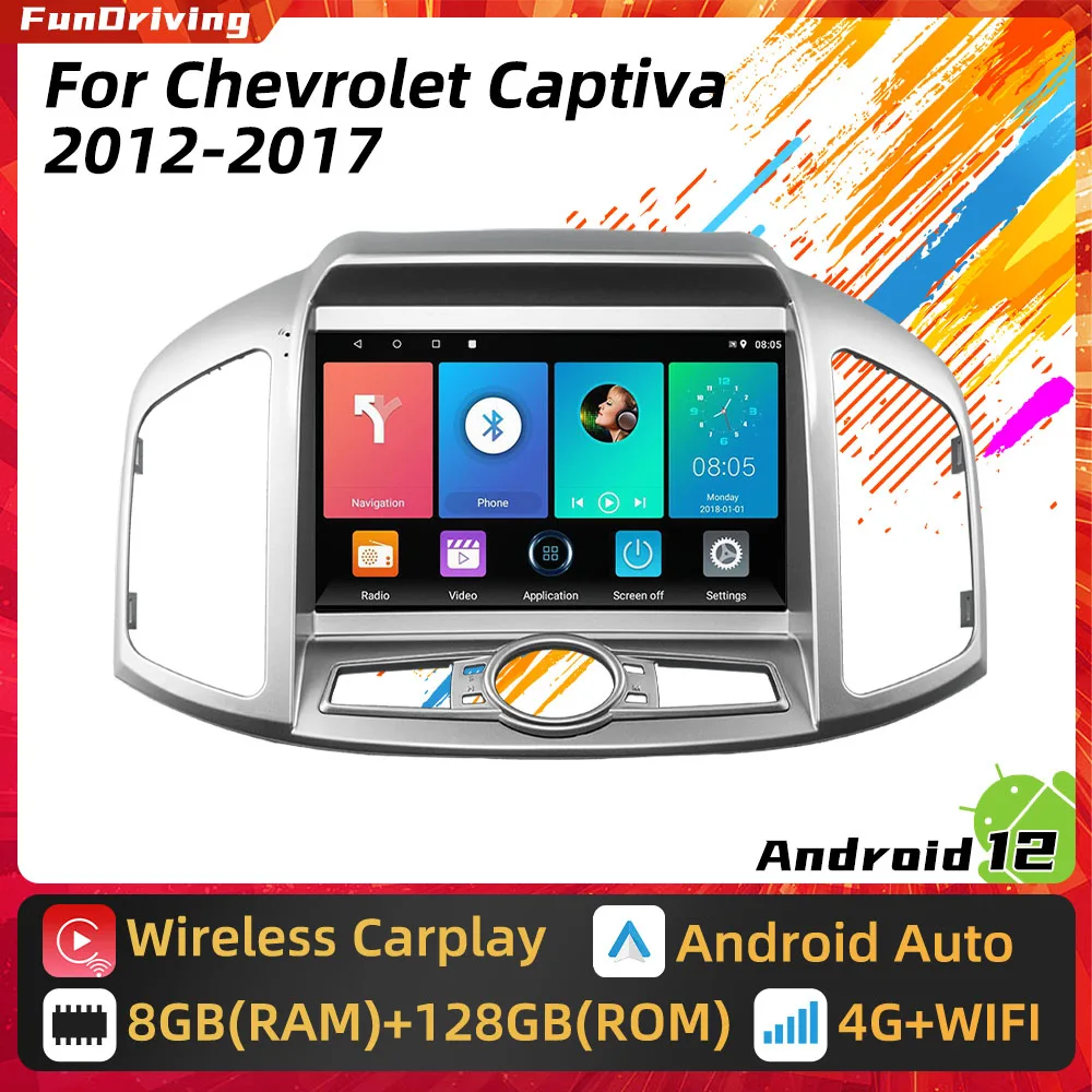 

2 Din Android Car Radio for Chevrolet Captiva 2012 - 2017 Stereo GPS Navigation Multimedia Player Carplay Androidauto Wifi FM