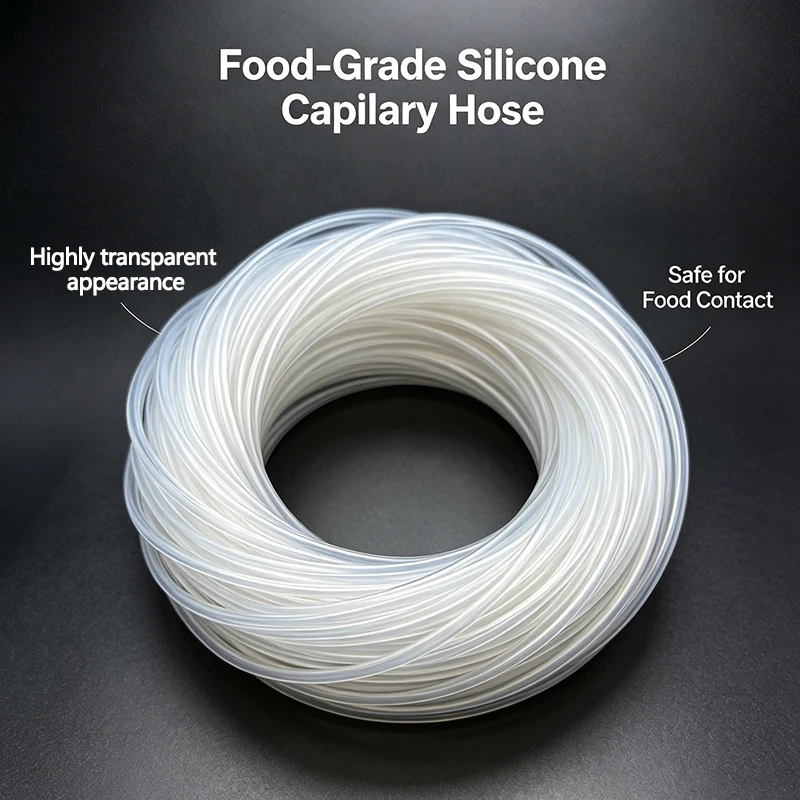 1mm Wall Clear Silicone Hose High Temp Food Safe Bendable Tube ID 1-2-3-4-5-6-7-8-9mm 2-10M for Small Water Drink Equipment