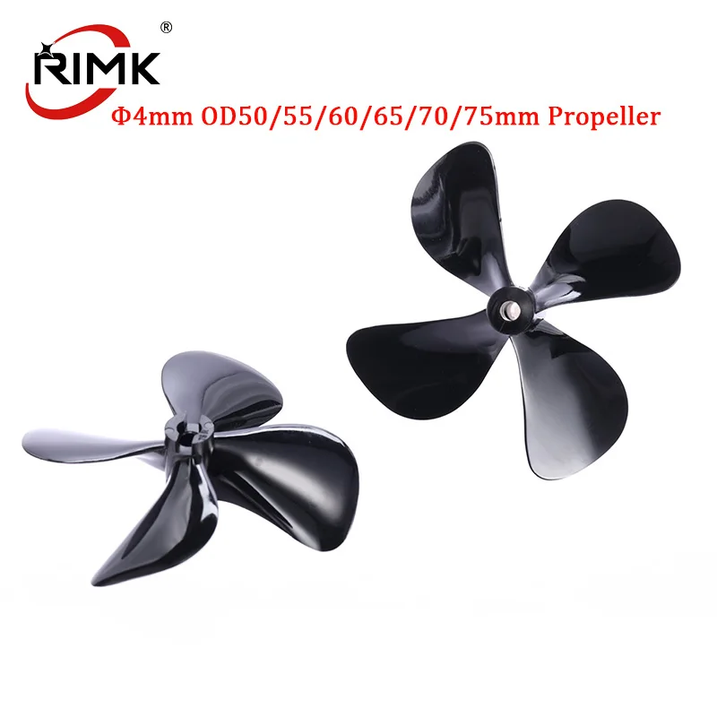 RC Boat CW/ CCW 4 Blades Plastic High Speed Screw High Toughness Paddle 4mm Prop RC Boat Propeller  for 4mm Prop shaft