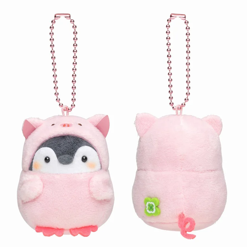 Boneca de pelúcia pinguim bonito Animal de desenho animado Brinquedos de pelúcia Chaveiro Anime Kawaii Pingente de saco anel Presente para meninas e meninos, Novo