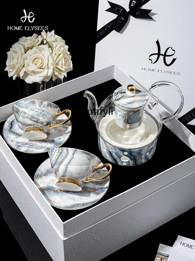 Coffee cup set, high-end wedding gift, housewarming British afternoon tea set