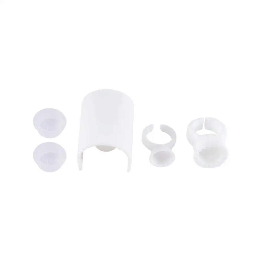 5in1 Tenuto In Mano Bianco Innesto Delle Ciglia Kit di Strumenti di Trucco Ciglia Colla Titolari Tazza di Inchiostro Anelli Strumento di Estensione Delle Ciglia Paletta Delle Ciglia