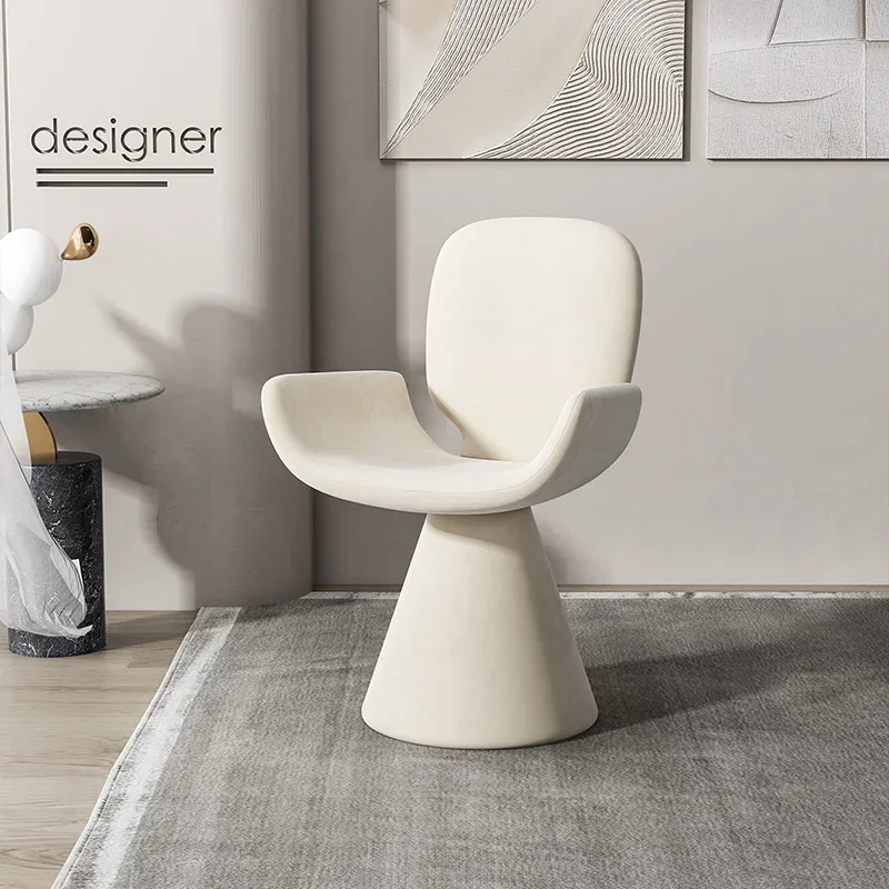 كراسي تناول الطعام باللون الأبيض كرسي انتظار فندقي إسكندنافي حديث للاسترخاء في المطبخ Sillas Para Comedor أثاث شرفة غرفة المعيشة #1