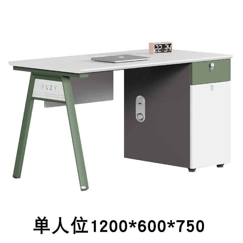 Board desk staff simple modern double face to face six ******** four seat card seat screen staff table