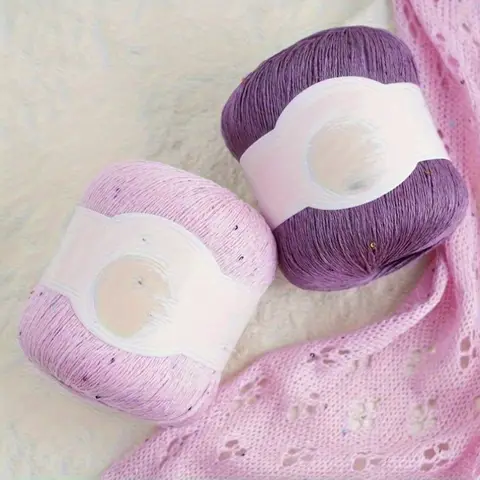 200g Yarn with Colorfulful Sequins, Yarn Suitable for Spring, Summer, Autumn and Winter Seasons, Can Be Worn Sweaters, Scarves, Gloves and Hats, Materials and Bags of Various Handicrafts = 4 Pieces = 200 Grams