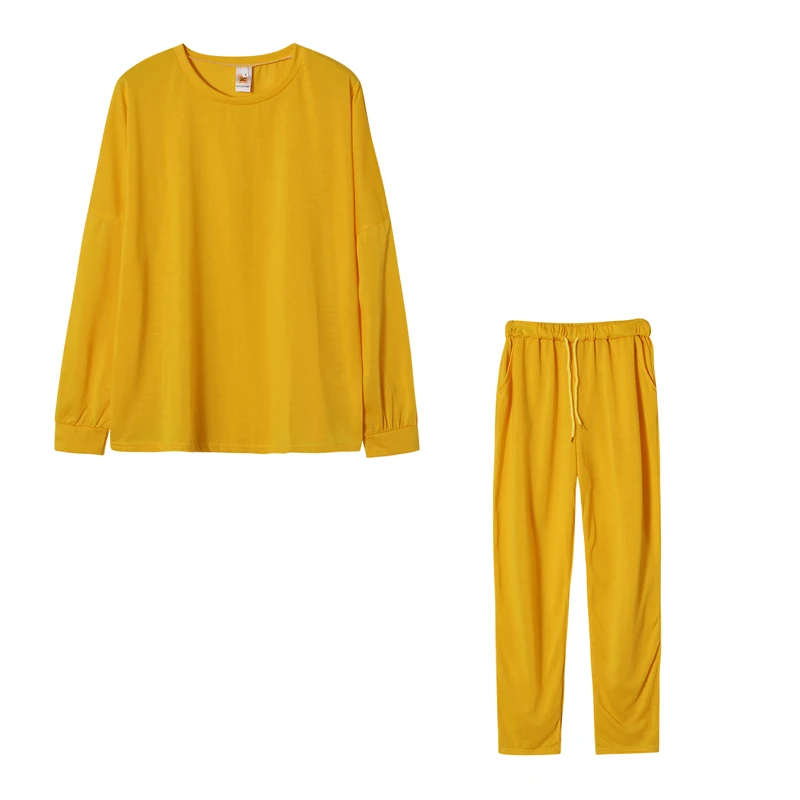 Herbst-Langarmhose für Damen Locker Lässig Einfarbig Bequeme Passform Neuer Stil Anzug – Detail 27