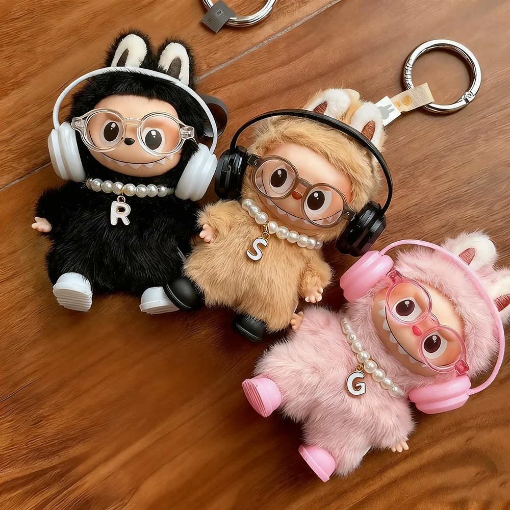 4/set Accessories For Labubu 4.0 The Monsters Pin for Love Series Dolls' Headphone Glasses Shoes Necklace Doll Accessories