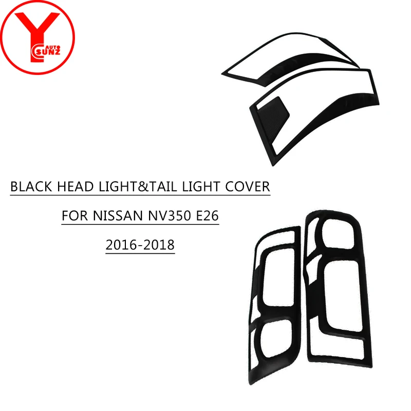 ABS Multi Color Light Cover Accessories Rear Lamp Car Front Lamp Hood For Nissan Urvan Caravan NV350 E26 2016 2017 2018 YCSUNZ