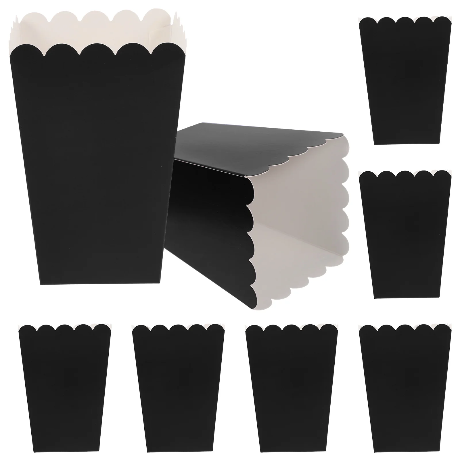 

50pcs Popcorn Boxes Paper Snack Containers Greaseproof Disposable Popcorn Tubs Simple Elegant Design For Party Wedding Candy