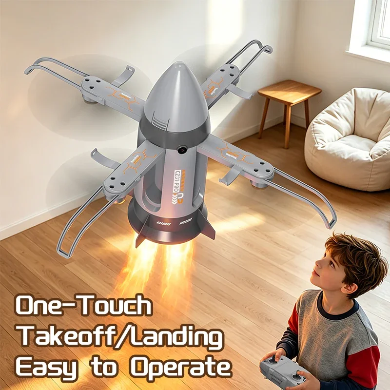 In Stock CZ31 RC Aircraft HD 4K Dual Camera With Wifi APP Version Aviation Rocket Spray Effect Toy For Boys And Adults Gifts