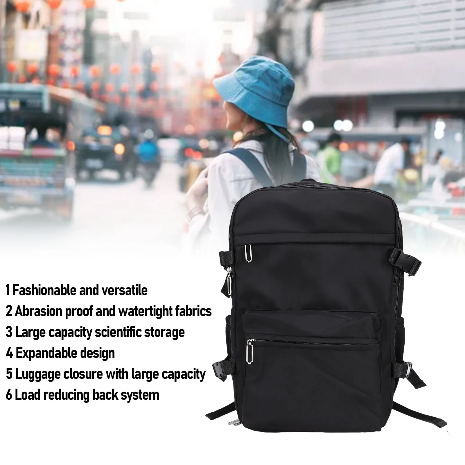 

Backpack with Pump 27L Large Capacity Rain Proof Vacuum Compression Backpack for 15.6 Inch Laptop Business Backpack with Pump