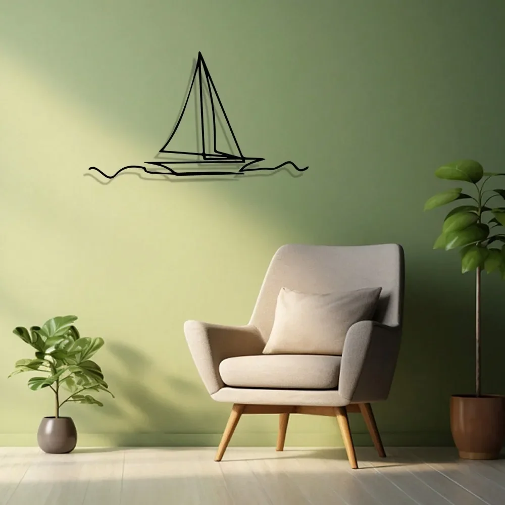 Ocean Wave Metal Wall Art Nautical Decor Powder-Coated Gift
