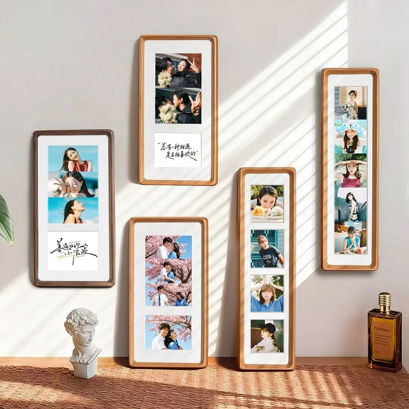 Solid Wood Round-Corner Triptych Photo Frame Elegant Tabletop Picture Frame for Couples, Weddings Home Décor