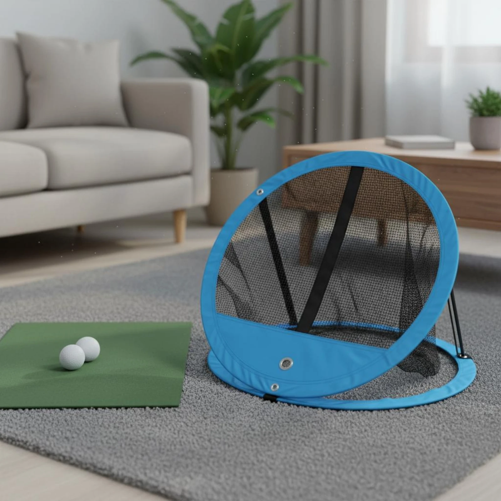 

3 Pieces Indoor Outdoor Golf Chipping Net Foldable 3-Piece Golf Practice Net Sports Training Long-Lasting Weather-Resistant