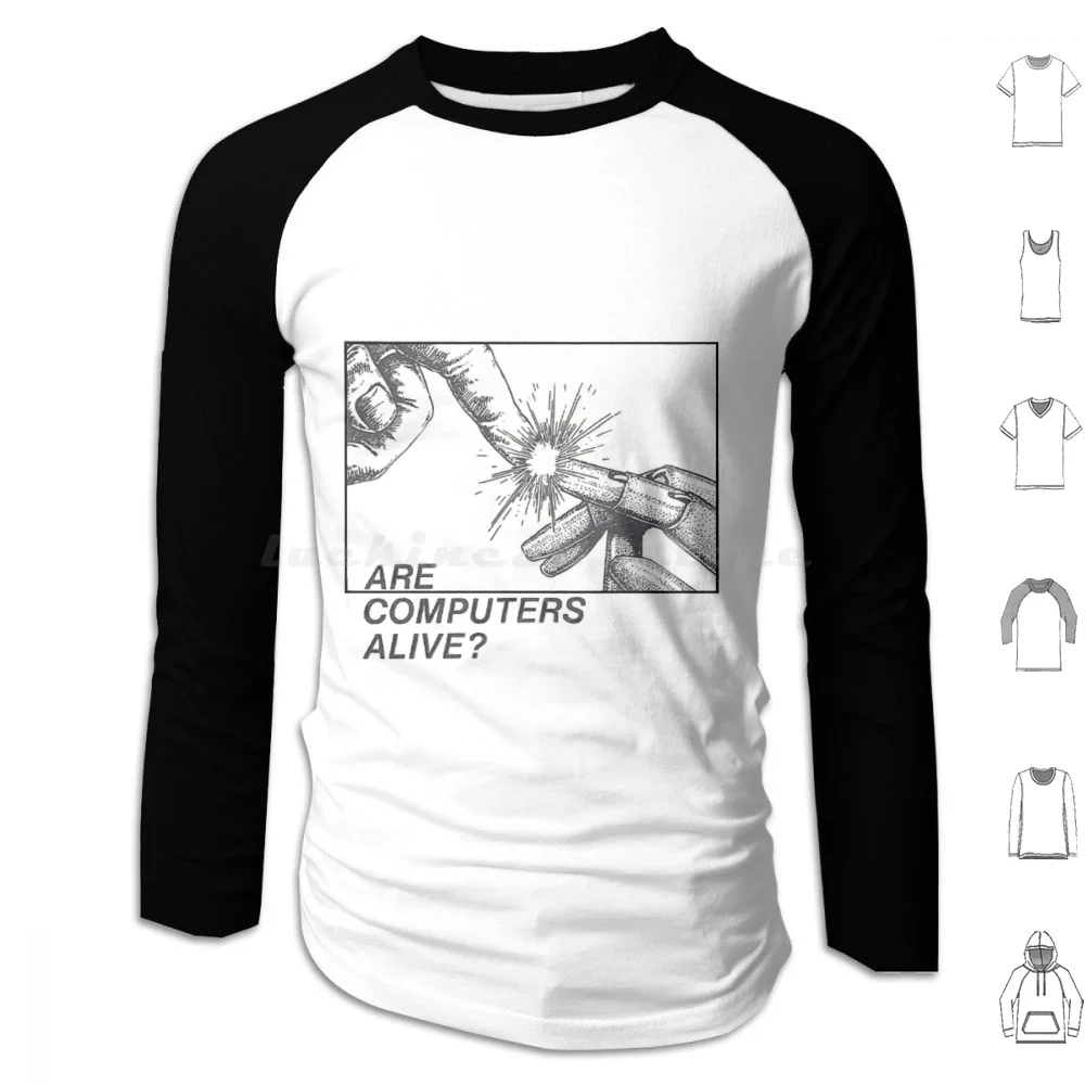 Digital Life Hoodies Long Sleeve Computer Ai Robot Life Biology Cs