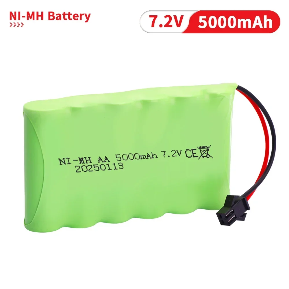 5000mAh NIMH 7.2V  AA Battery For Rc toys Cars Tanks Robots Gun Upgraded 3000mah Batteries Pack For Rc Boat 7.2V Rechargeable