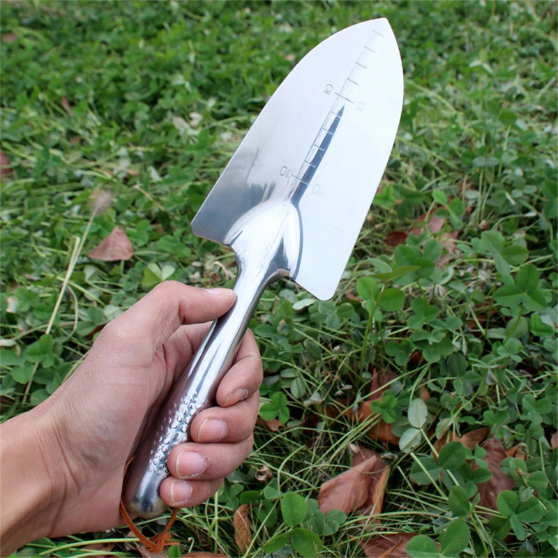 29cm Stainless Steel Garden Trowel Potting Soil Scoop Hand Shovel Spade Soil Diggers for Gardening Planting Seedlings Tools