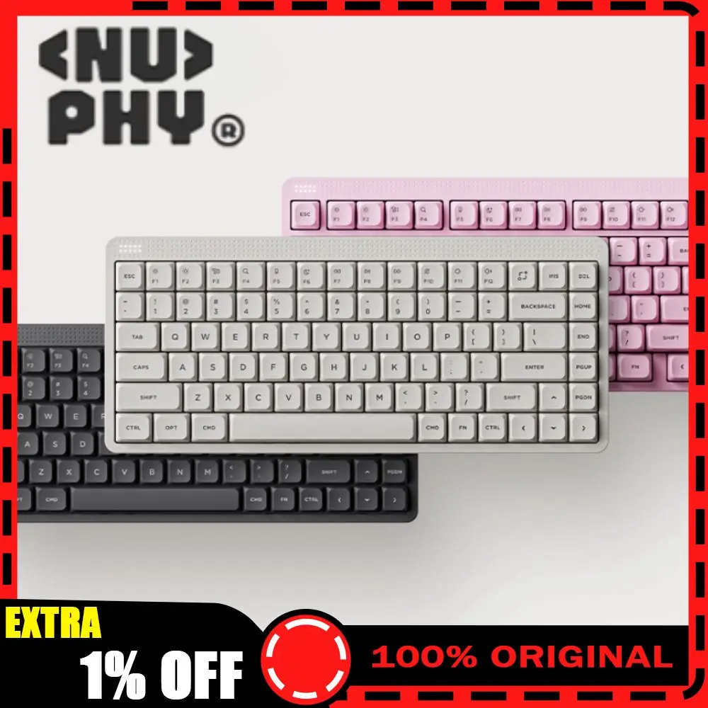 

Nuphy Node75 Tri-Mode Wireless Keyboard 1000Hz Gasket Structure Mechanical Keyboard Low-Profile /High-Profile Nano/MAX Switch