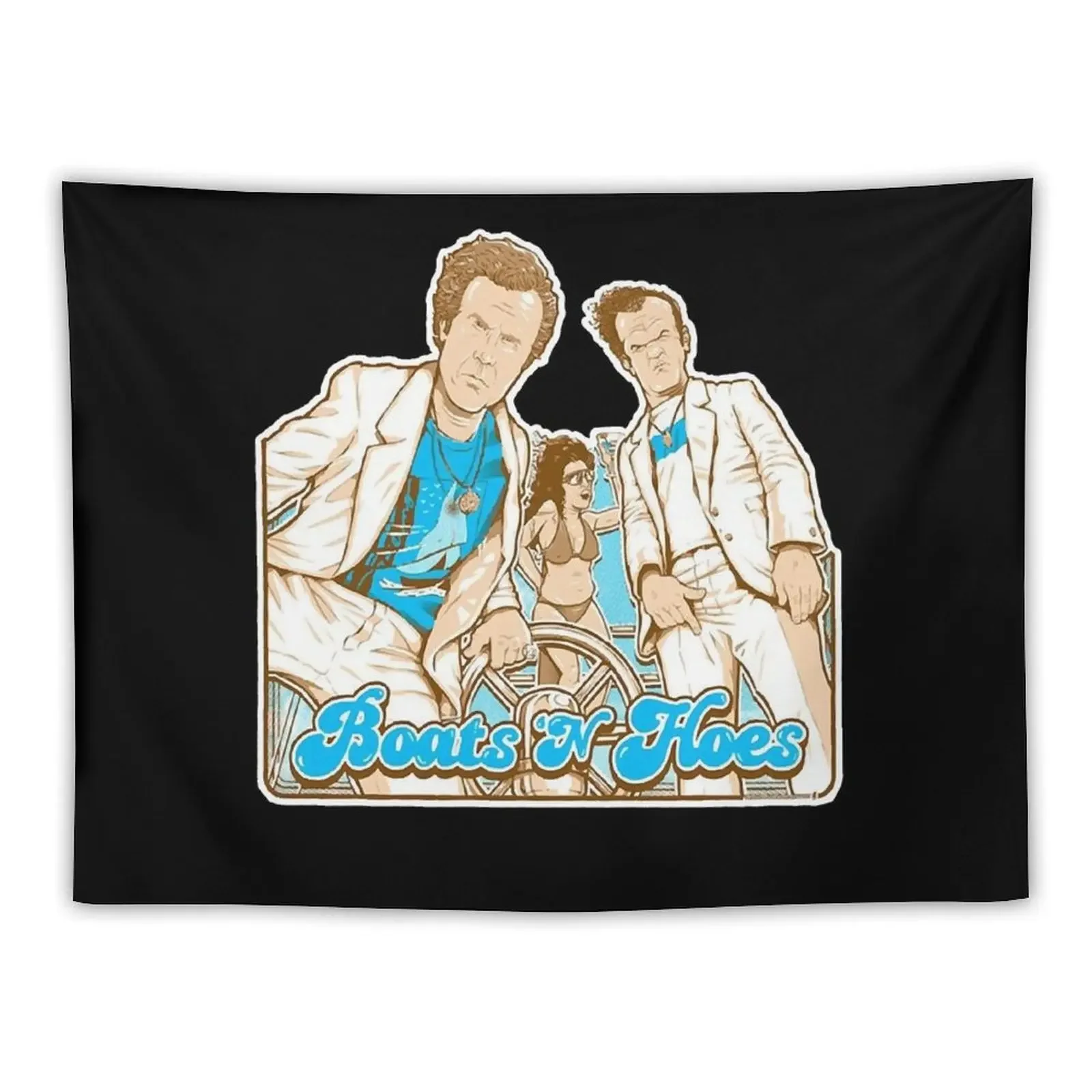 

Prestige Worldwide Funny Cool Boats and Hoes Movie Quote Boats and Hoes Step Brothers Tapestry Wall Decor Hanging Tapestry