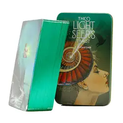 Light Seers-Jeu de tarot classique pour débutants, cartes dorées vertes, 18 cartes