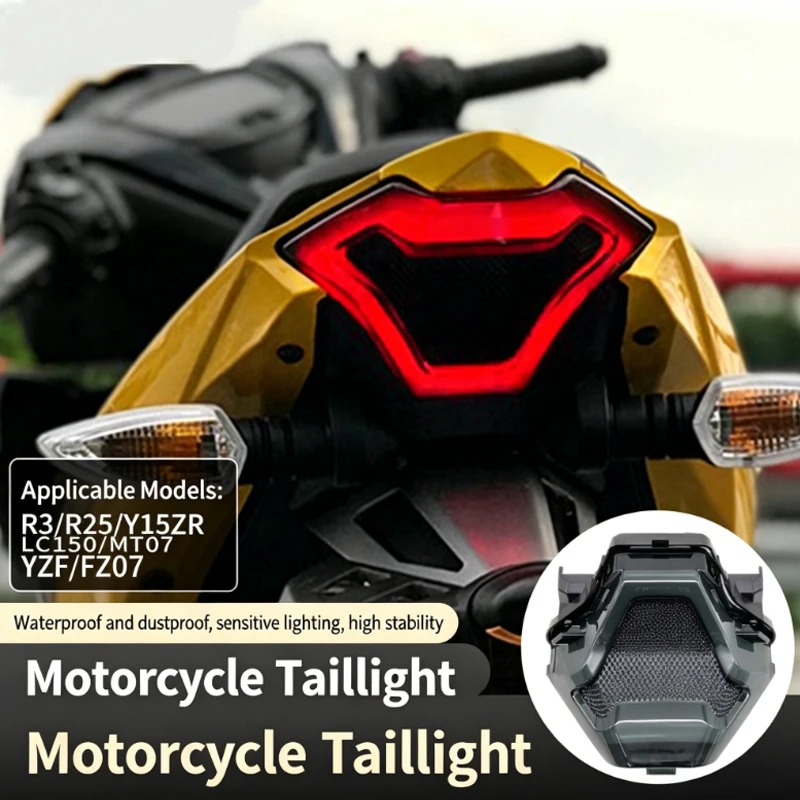 

Motorcycle LED Taillight Moto rear Brake Light Indicator Lamp For Yamaha MT03 MT25 2014-2020 R3 R25 2013-2020 MT07 2013-2017