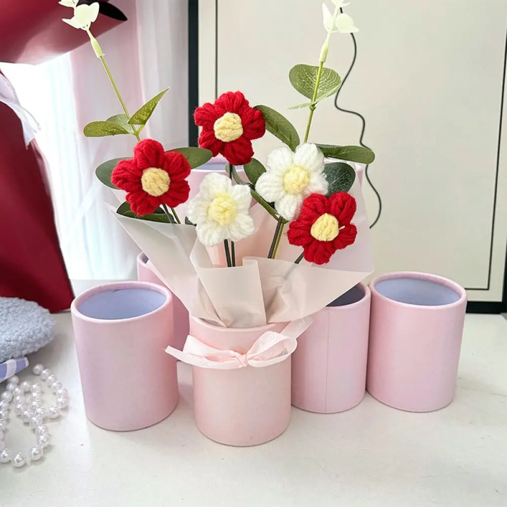 Modern Mini Round Plant Pot Floral Bucket Desktop Container For DIY Bouquet Wrapping Gift Flower Holder