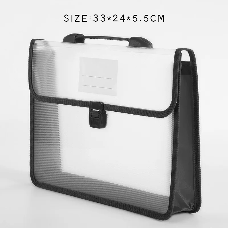 A4 Portable Document Bag Large Capacity Office Multi-function Folder Student Exam Paper Book Storage Organizer File Holder