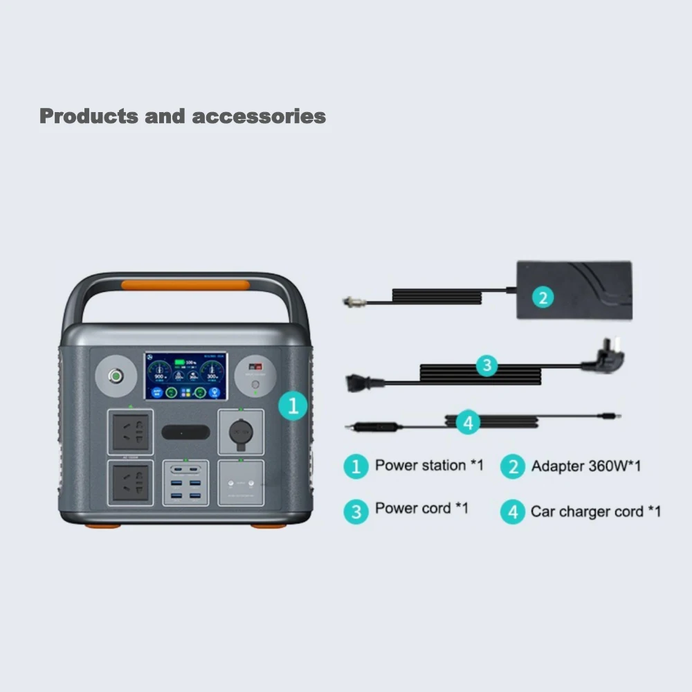 Power station LifePO4 1280Wh outdoor camping power bank 1500W solar generator 1kW 1.5kW portable power station