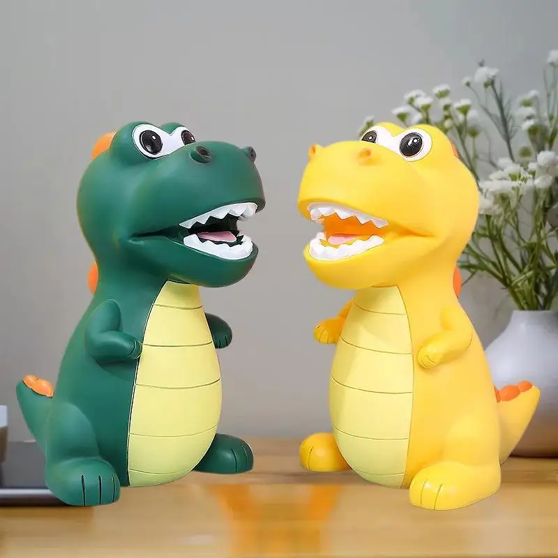 

1 шт., креативная коробка для экономии, большая емкость, копилка с динозавром, орнамент, декоративная банка для хранения, подарок для детей