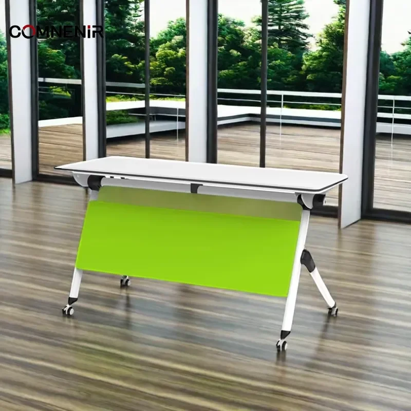 Modern Folding Conference Table for Home Office School Hospital Living Room Training Desk Space Saving Design Portable