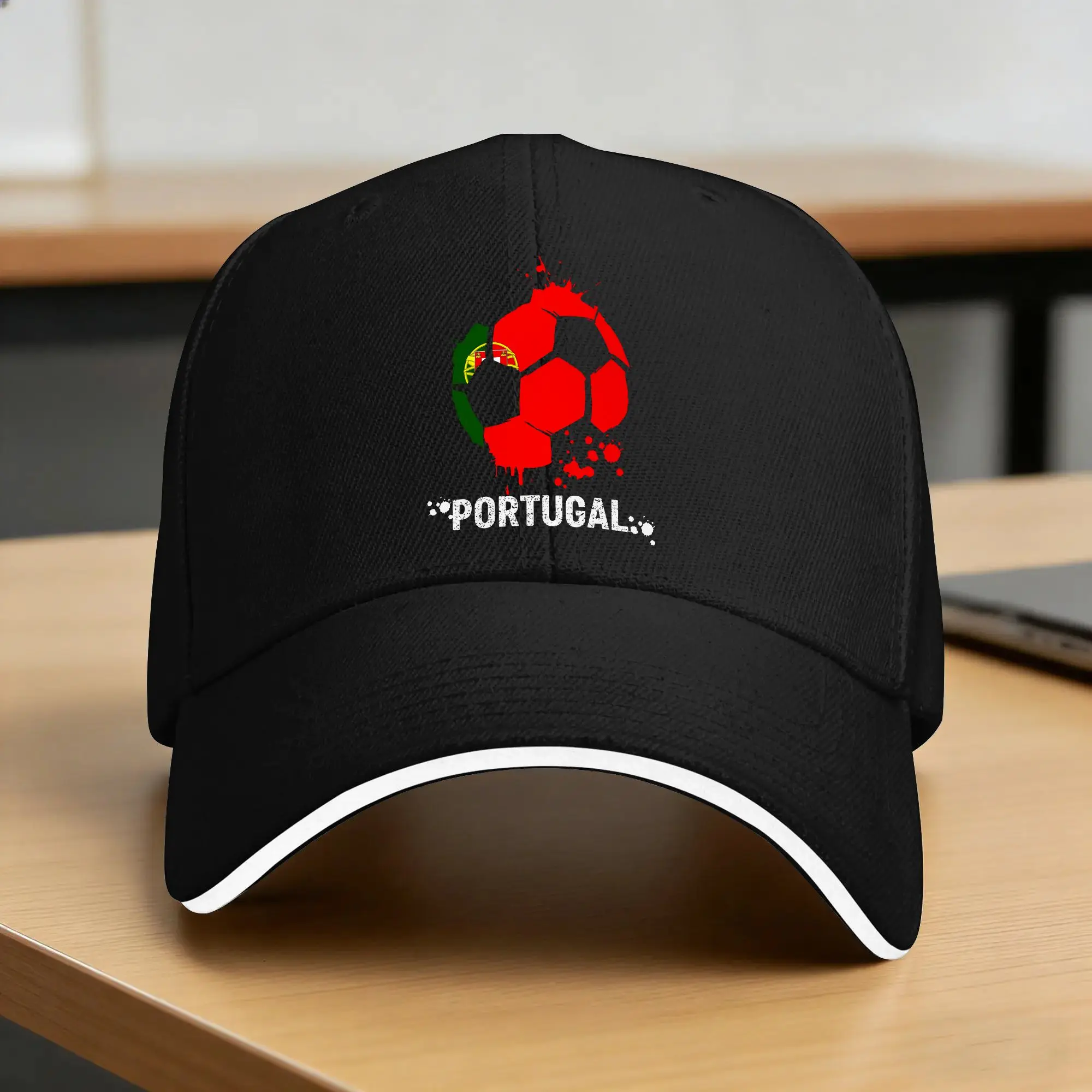 Portugal Flag  Sun Baseball Cap Summer Unisex Men  Print Trucker Hat Wholesale Vintage Kpop Rock Snapback Cap