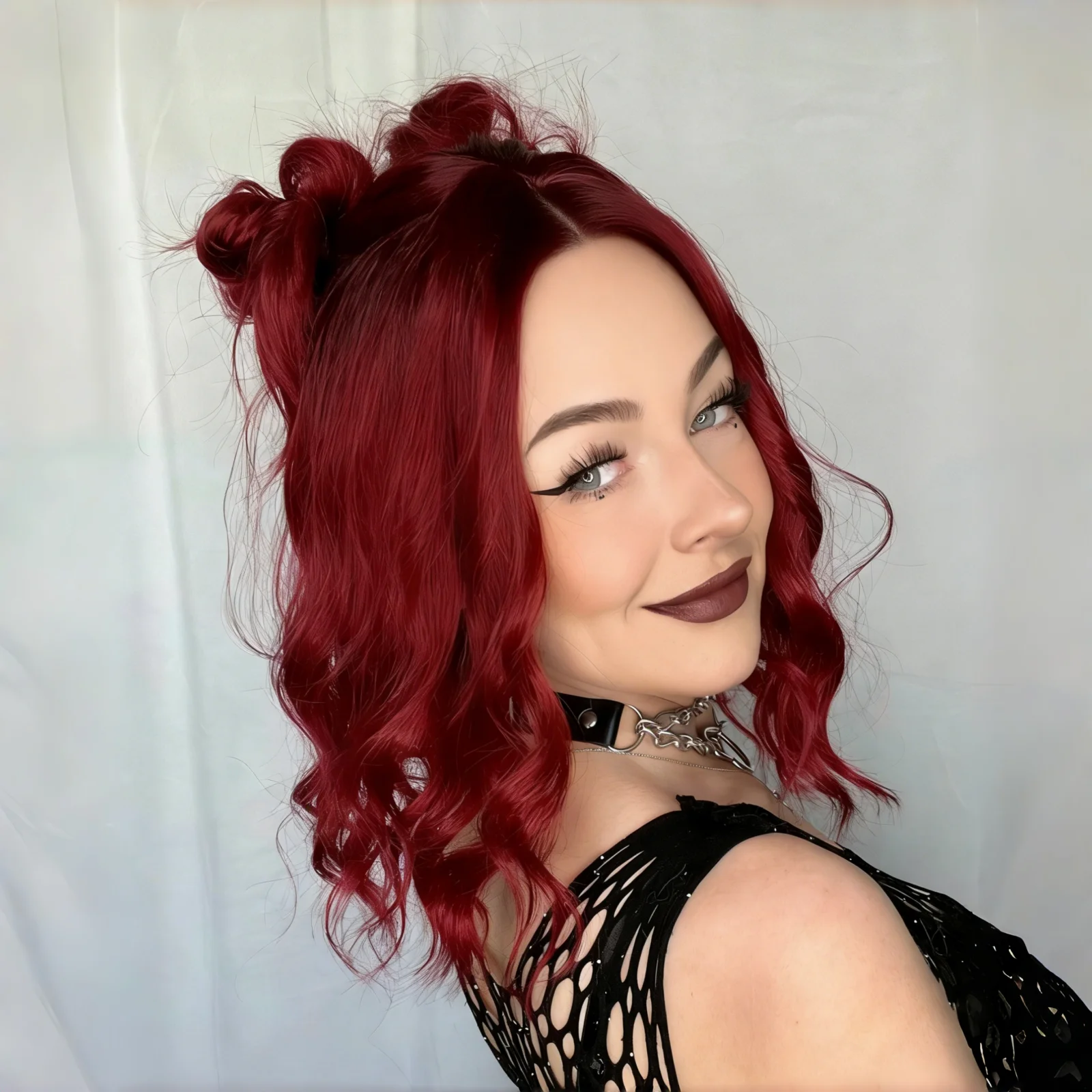 Wine Red Wigs for Women 13X4 Short Curly Wavy Burgundy Colored 12 Inch Bob Heat Resistant Synthetic Hair Wig for Cosplay Pary