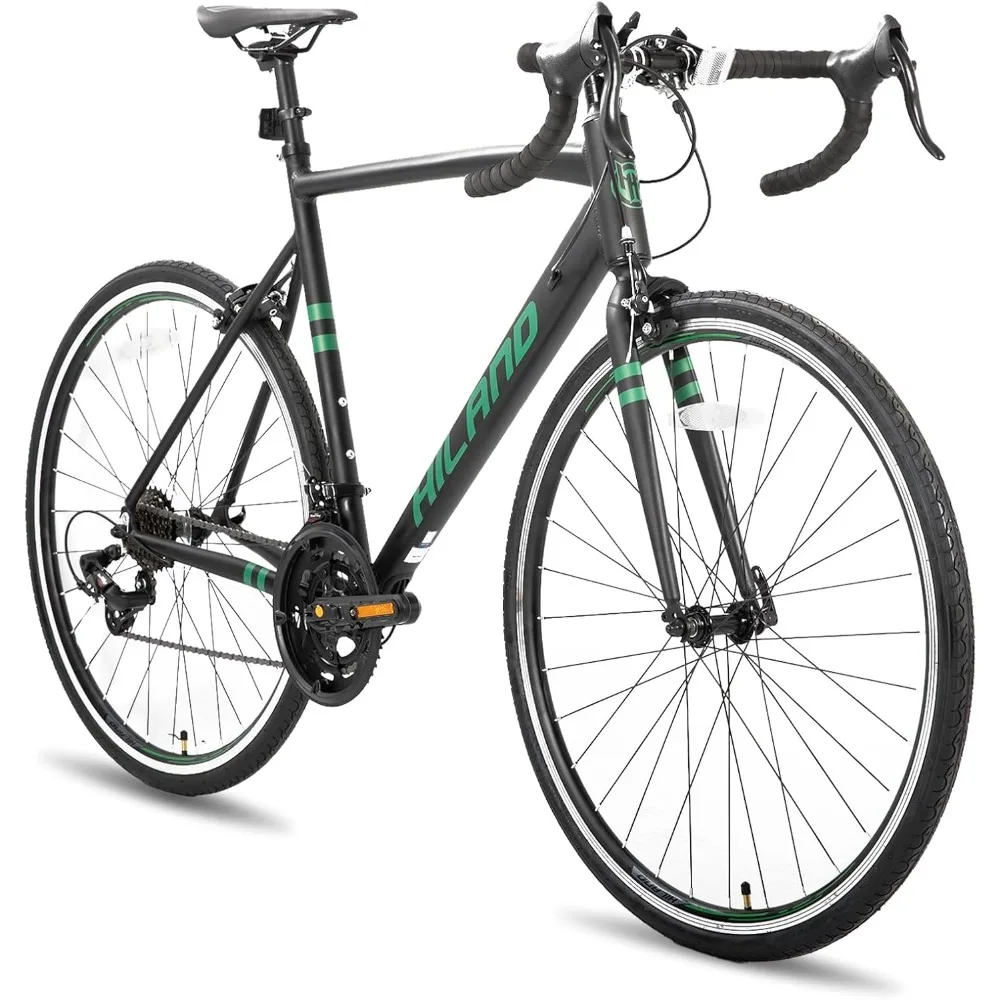 NEW HILAND 700c Road Bike 14 Speed, Aluminum Frame Racing Bike, City Commuter Bicycle for Men Women