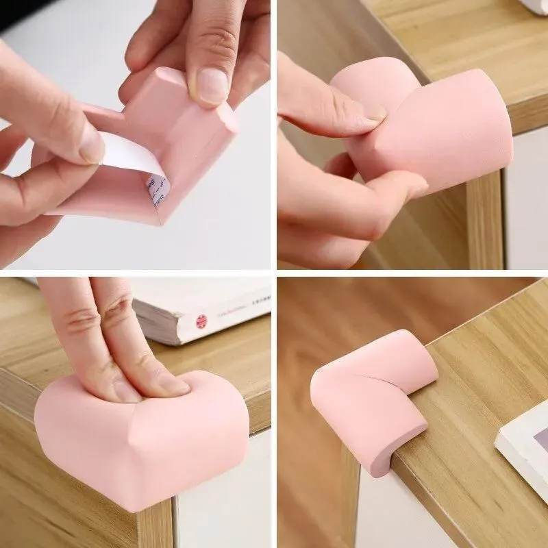 3pcs Protection Corner Soft Table Desk Safety Corner Safety Edge Guards Furniture Protector Cover