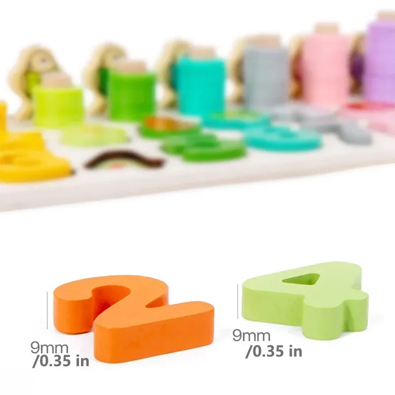 Houten puzzel Kleurrijk alfabet Nummer Houten blokken Kinderen Intelligent Matching Game Kinderen Educatief 3D Montessori Speelgoed