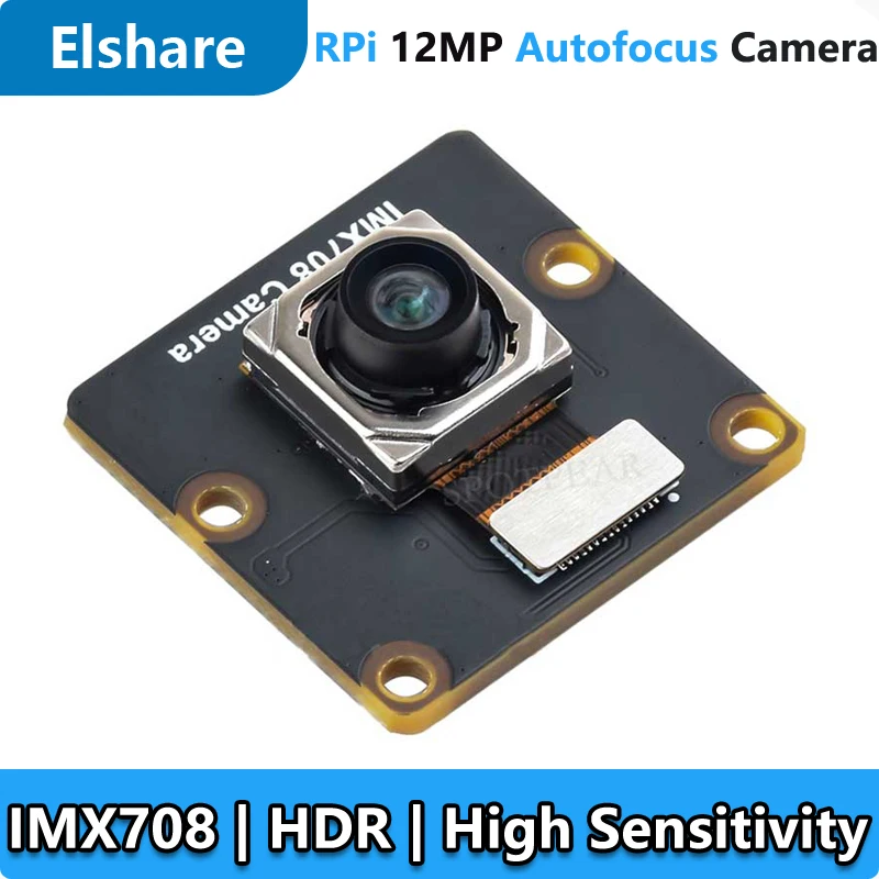 

Raspberry Pi Auto Focus 12MP IMX708 Camera High Resolution 120° FOV