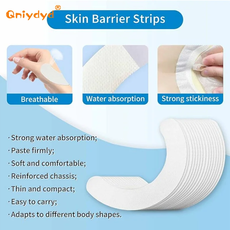 Ostomy Barrier Strips Hydrocolloid Adhesive Seal Extender Strip for Colostomy Bags Curved Ileostomy Tape for Stoma Urostomy Bag